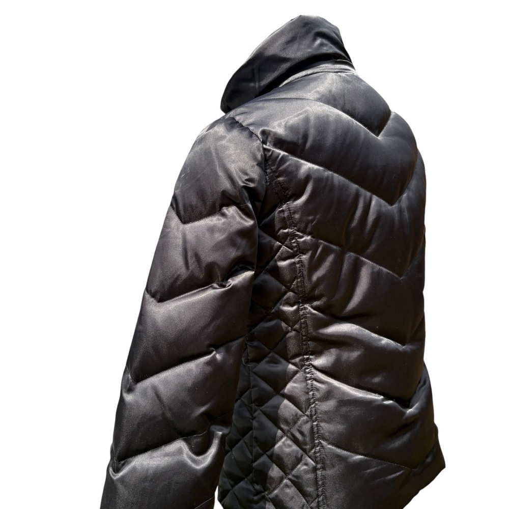 Kenneth Cole Reaction Black Puffer Jacket Women’s Small Quilted Down Fill - Picture 3 of 10